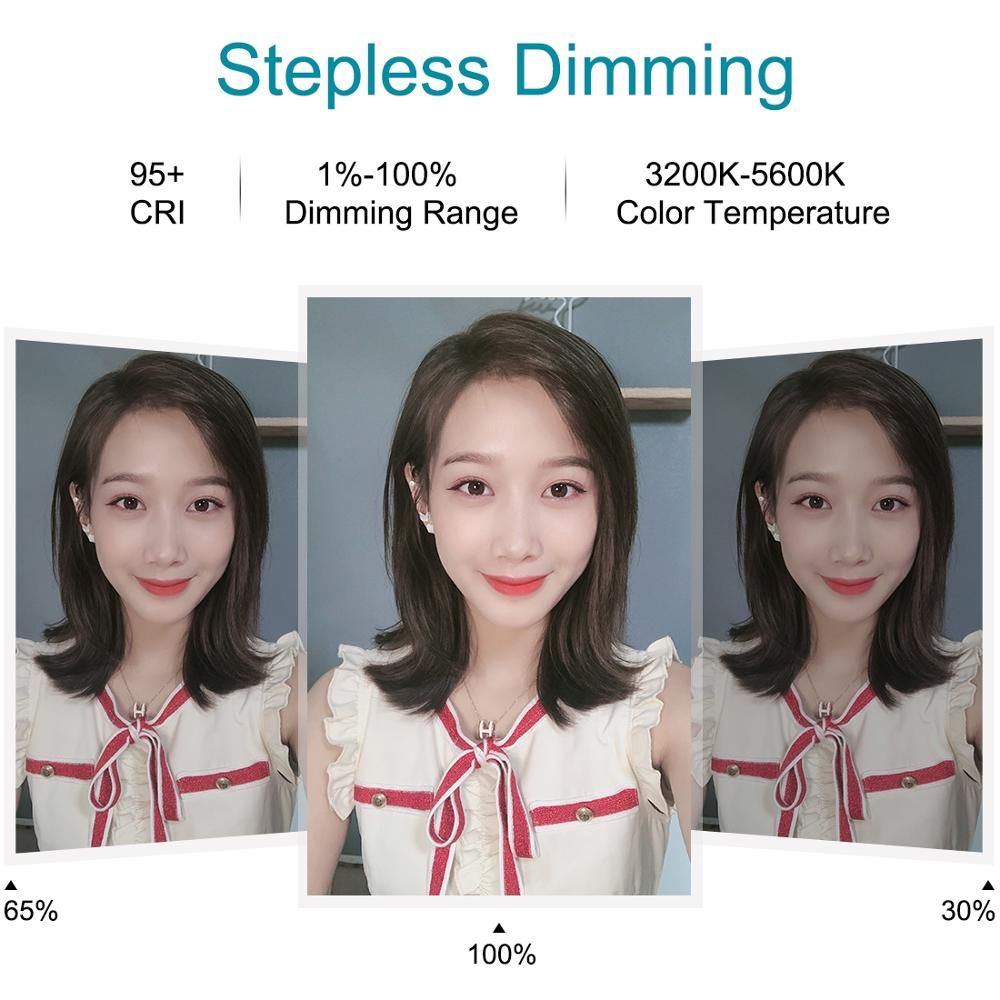 10.2 Inch 3 Modes Dimmable LED Desktop Video Ring Light Selfie Lamp With Tripod Stand USB Plug For YouTube Live Photo Photography Studio