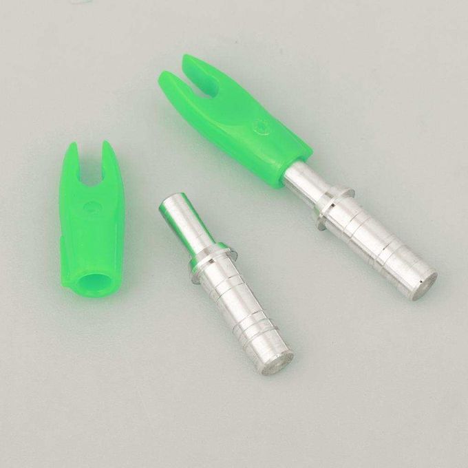 12 Pcs / Pack Plastic Archery Bow Precision Nocks For 4.2mm Green