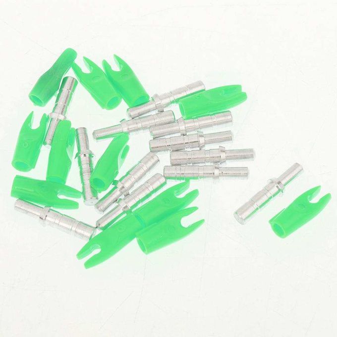 12 Pcs / Pack Plastic Archery Bow Precision Nocks For 4.2mm Green