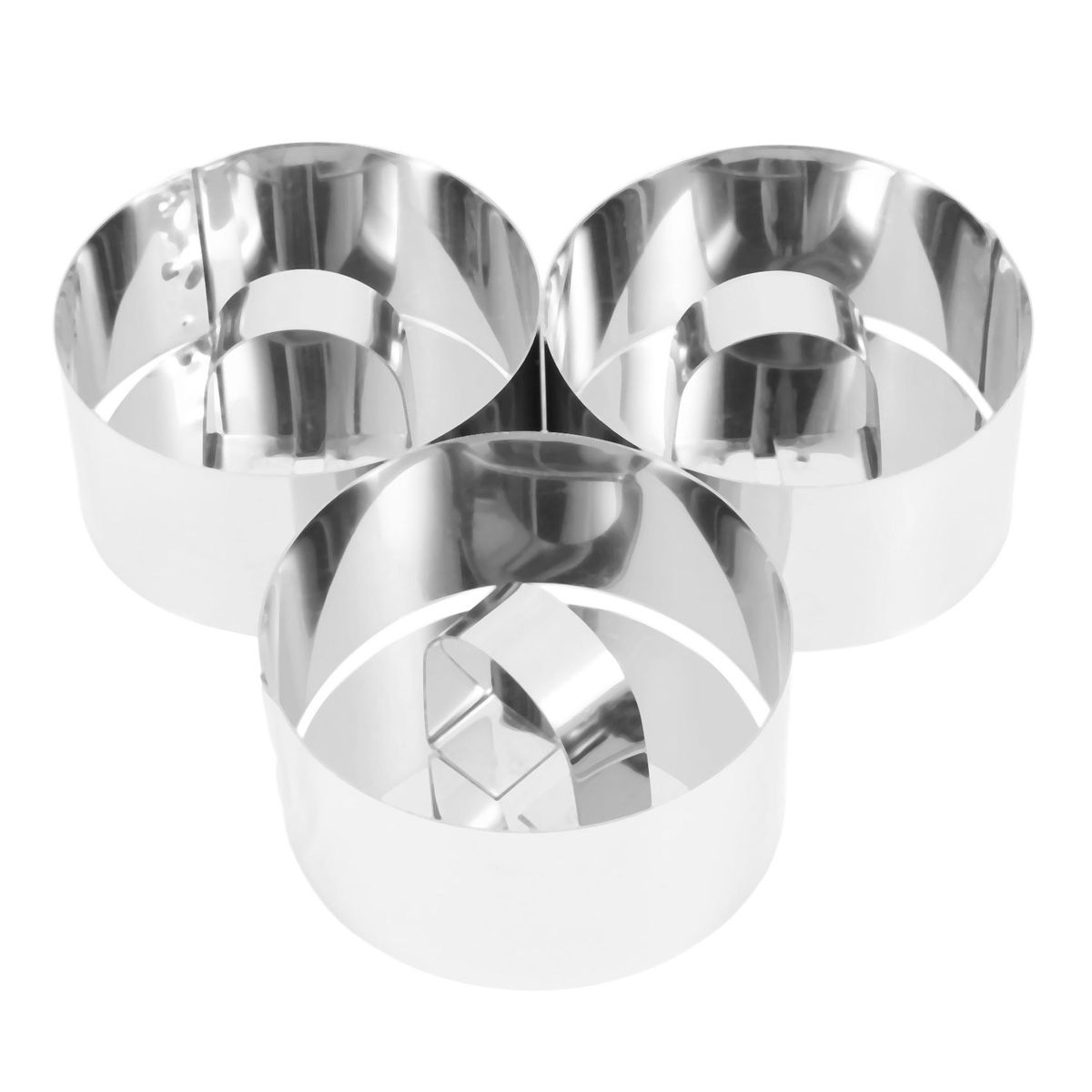 3Pcs Cake Rings, Mousse Cake Molds and Pastry Baking