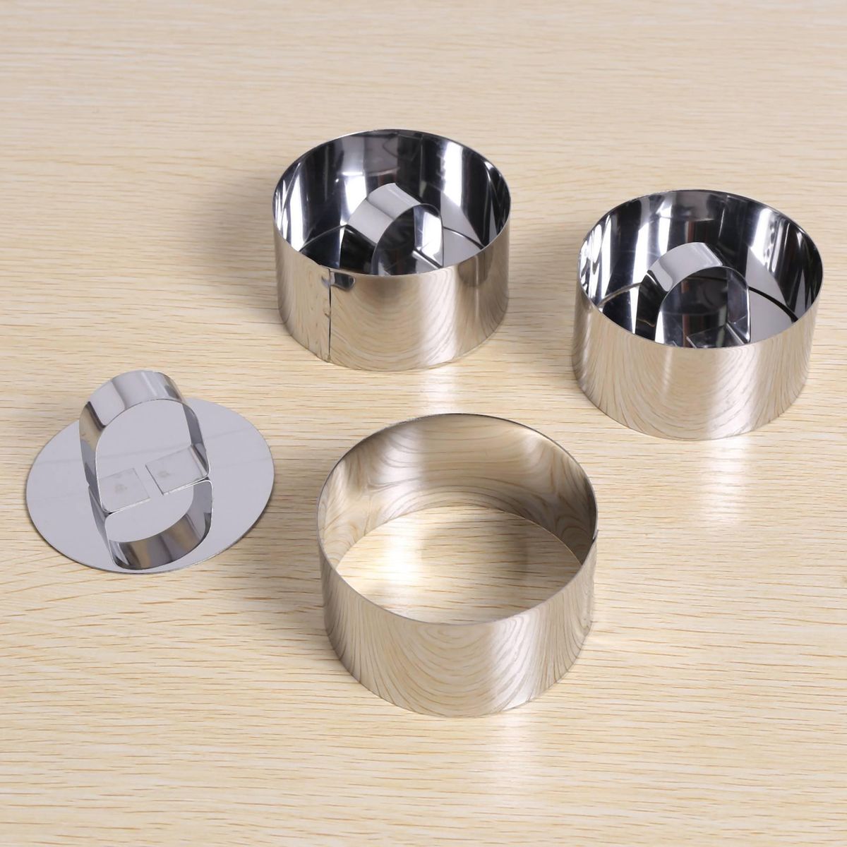 3Pcs Cake Rings, Mousse Cake Molds and Pastry Baking