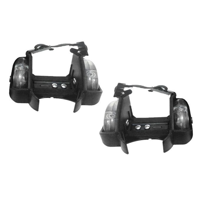 Kids Flashing Roller Skating Shoes Small Pulley Flash Wheel Heel Black