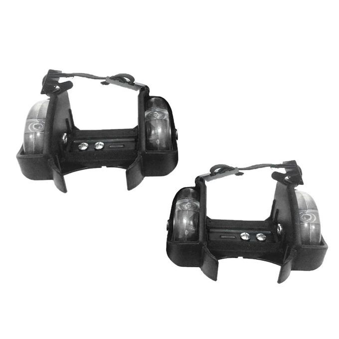 Kids Flashing Roller Skating Shoes Small Pulley Flash Wheel Heel Black