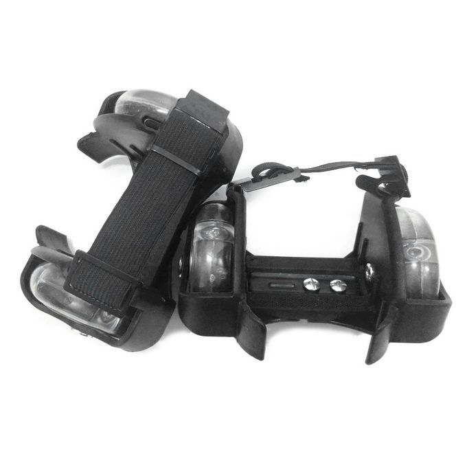 Kids Flashing Roller Skating Shoes Small Pulley Flash Wheel Heel Black