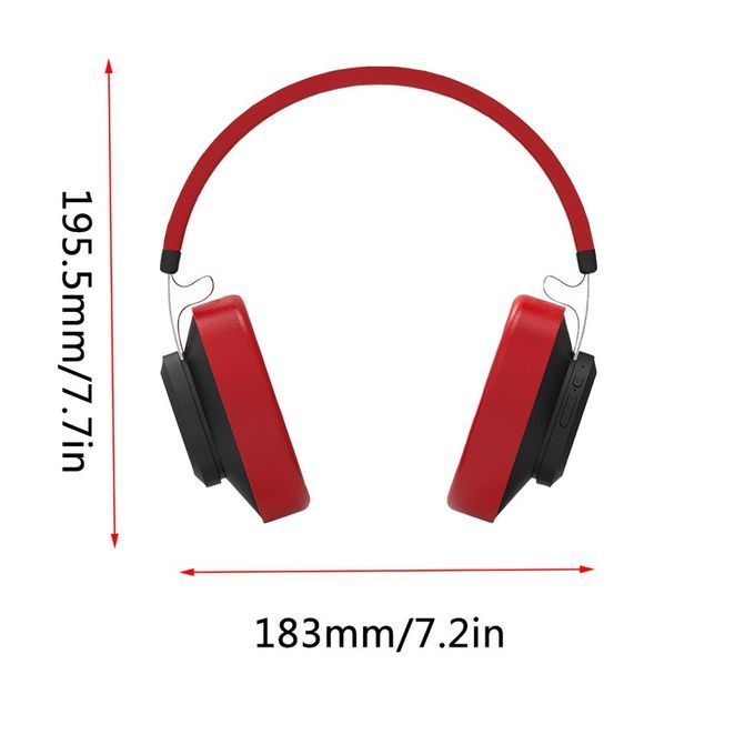 Multifun Tion Headset Headset Monitor Level Wireless Stereo Headset-red