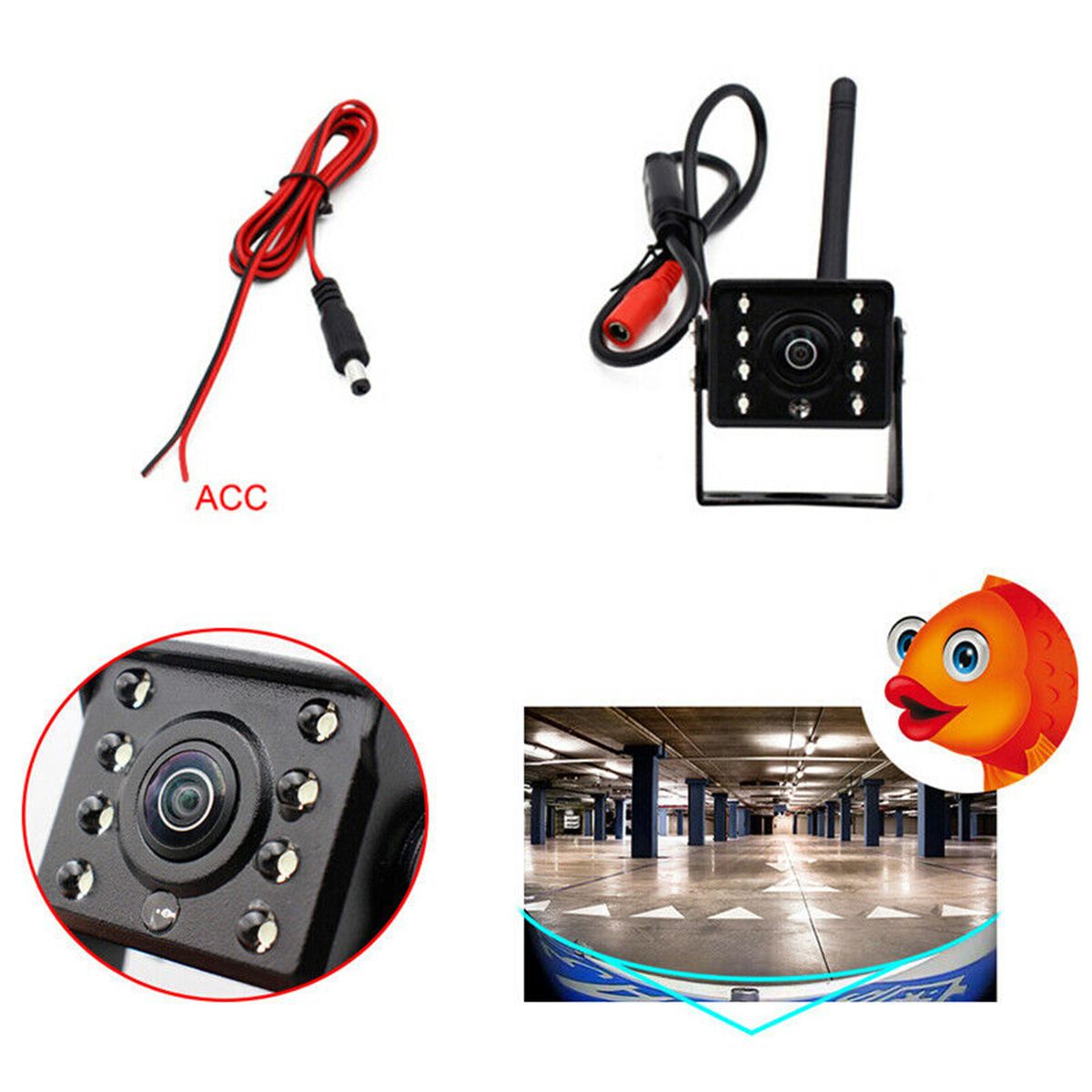 WiFi Wireless Car Rear View Camera Truck Bus 12V~36V