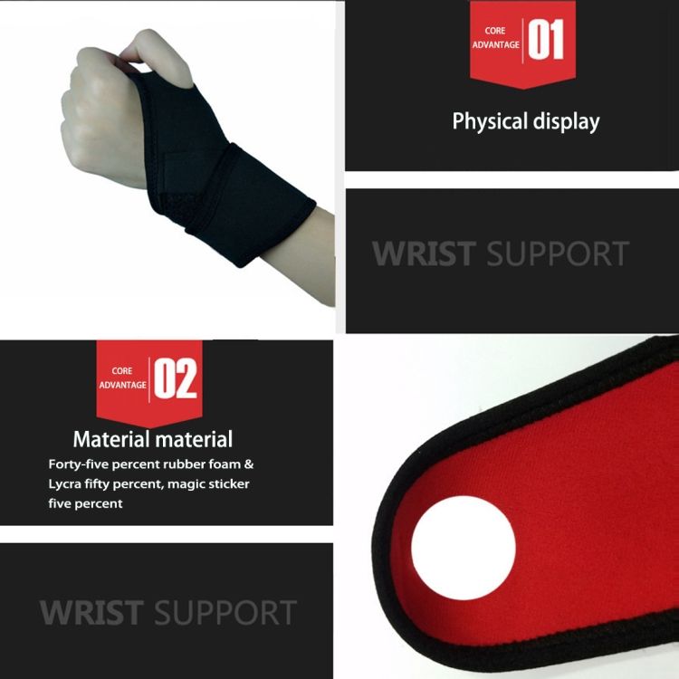 Open Hole Heating Wrap Compression Wrist Brace