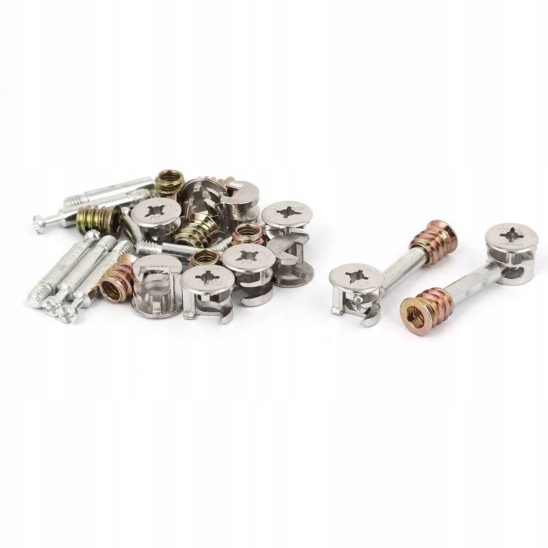 10 Set Furniture Screw Fittings Connecting Bolts Eccentric Cam Wheel Nut