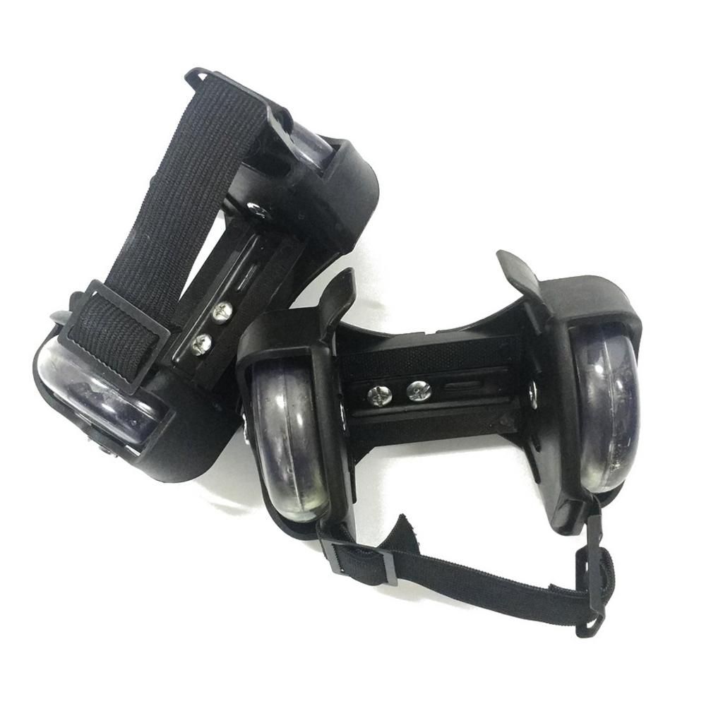 Leipupa 2 Pair Adjustable Kid Heel Wheels Skates Roller
