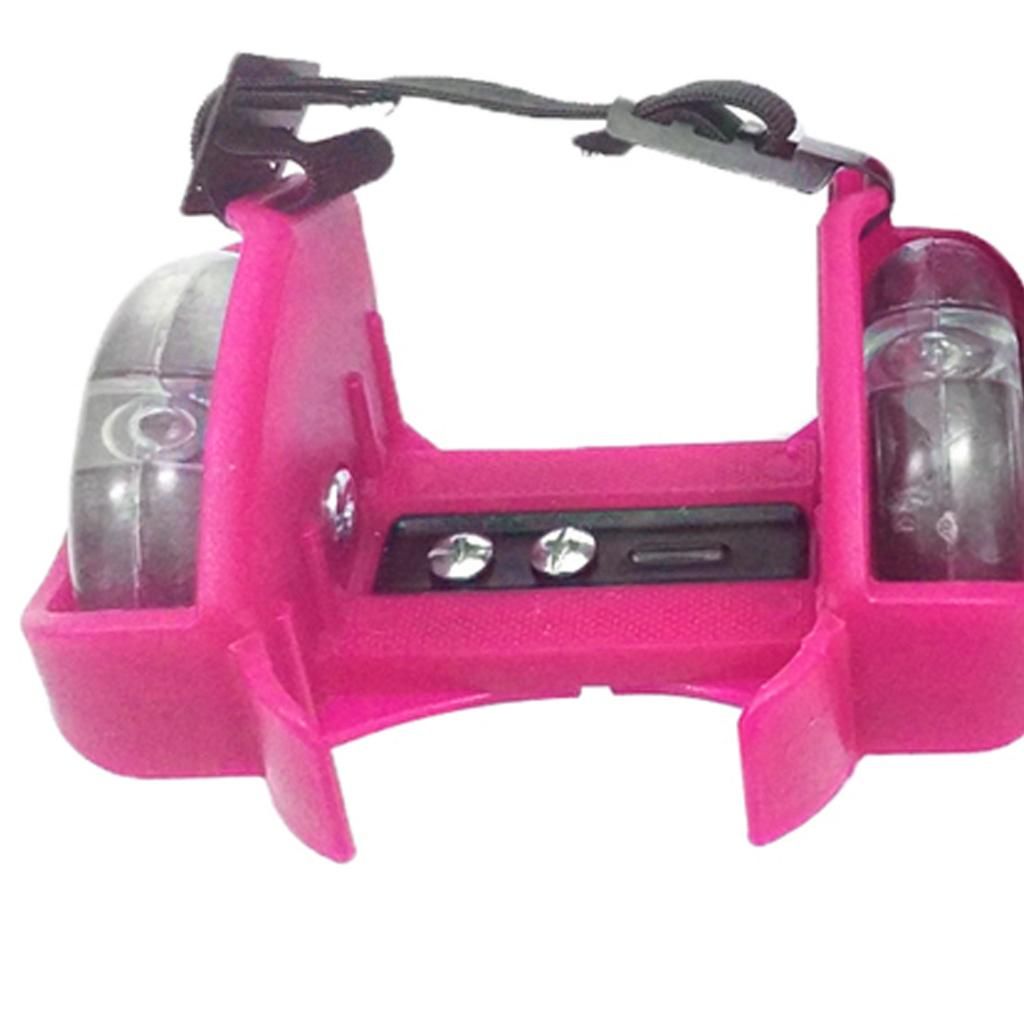 Leipupa 2 Pair Adjustable Kid Heel Wheels Skates Roller