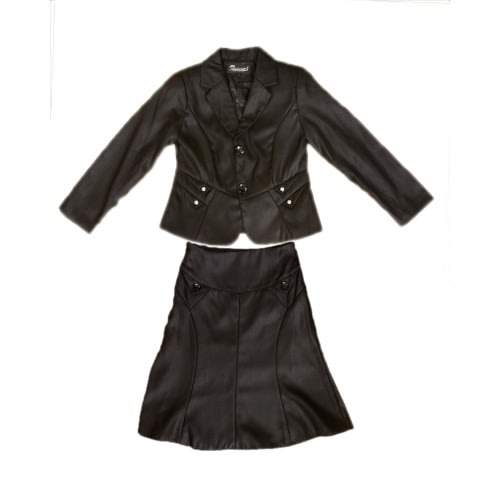 Graduation Skirt  & Suit  For Girls-Black