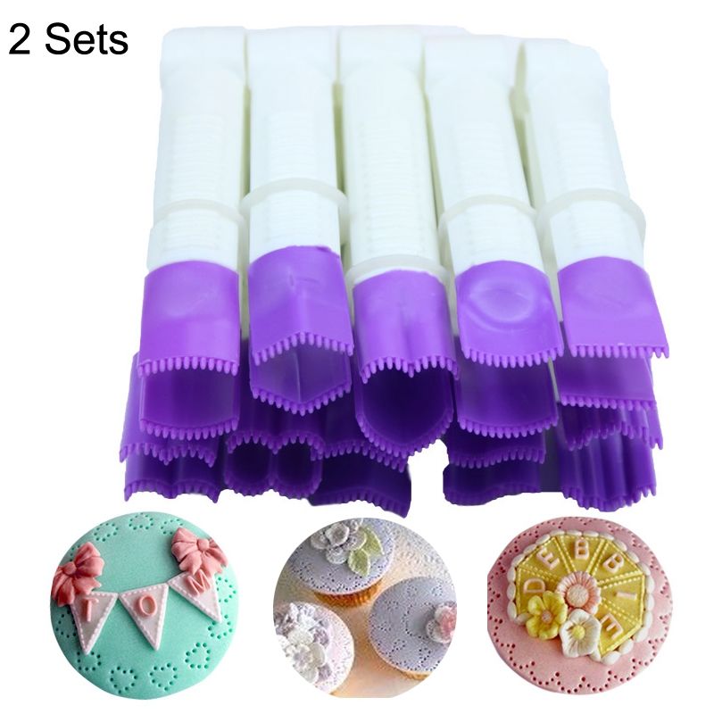 2 SetsFondant Cake Shape Lace Clip