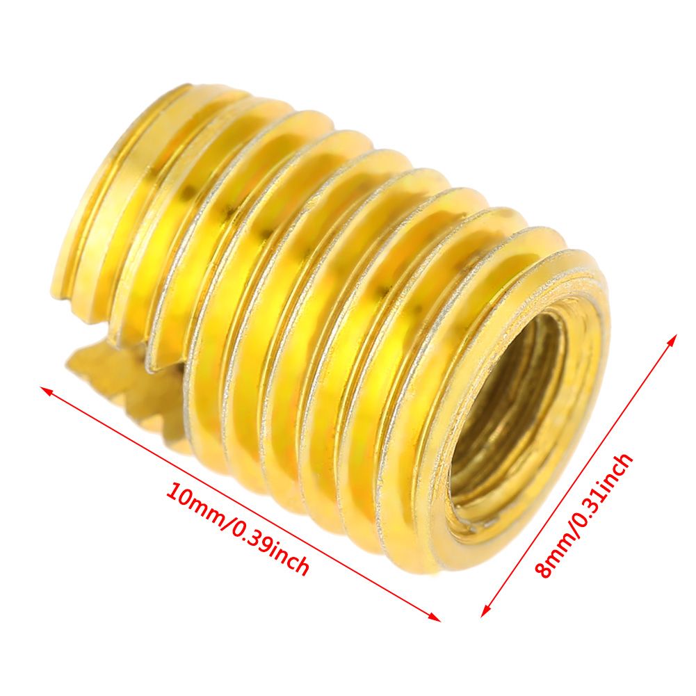 10pcs M8 X M5 Self Tapping Threaded Insert 302 Slotted Type