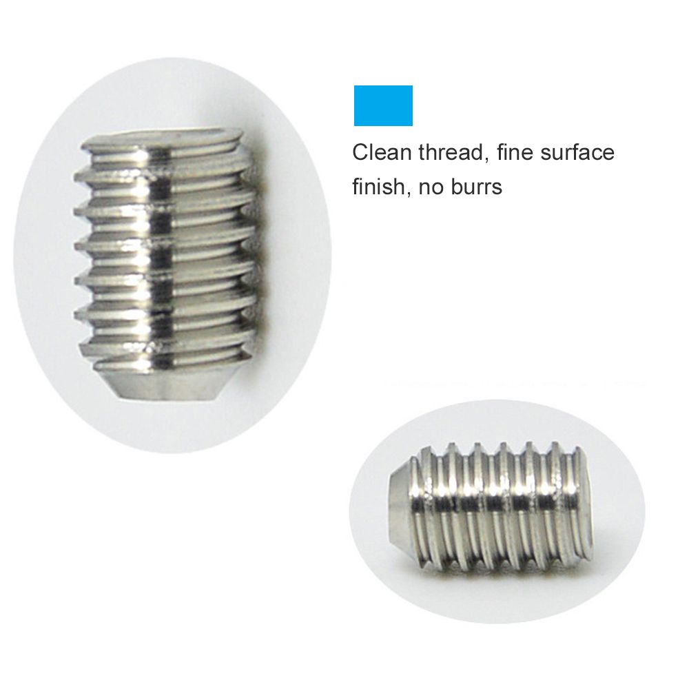 200pcs Hex Grub Screws Kit Set Screws 304 Stainless Steel