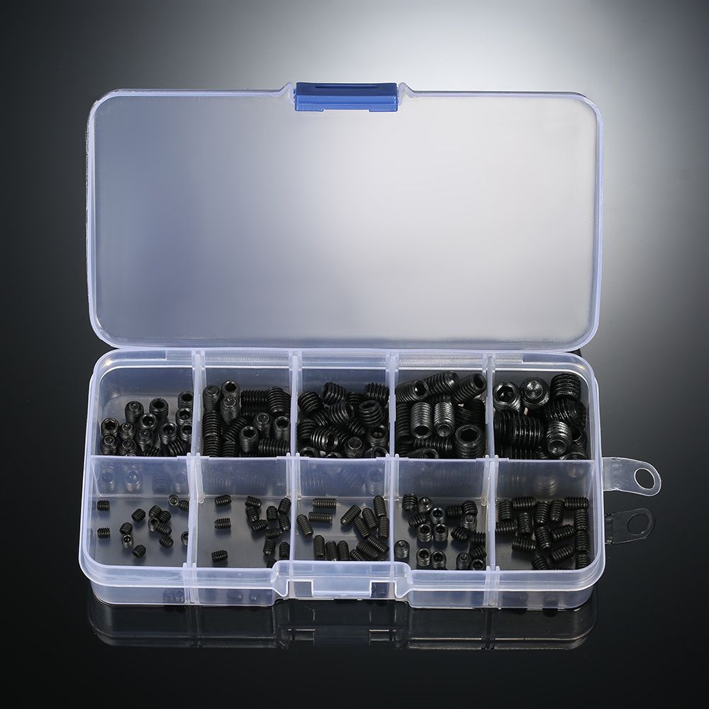200pcs Black Allen Head Socket Internal Hex Set Grub Screw