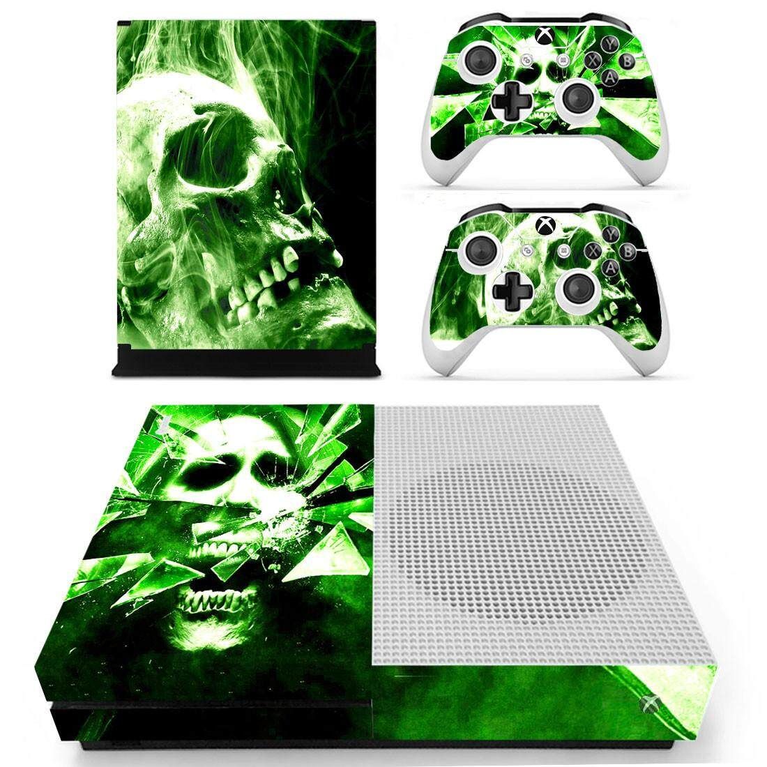 2 Controller Sticker + Skeleton Designer Skin For XBOX ONE S Gaming Console YS-xboxoneS-0134 YS-xboxoneS-0134