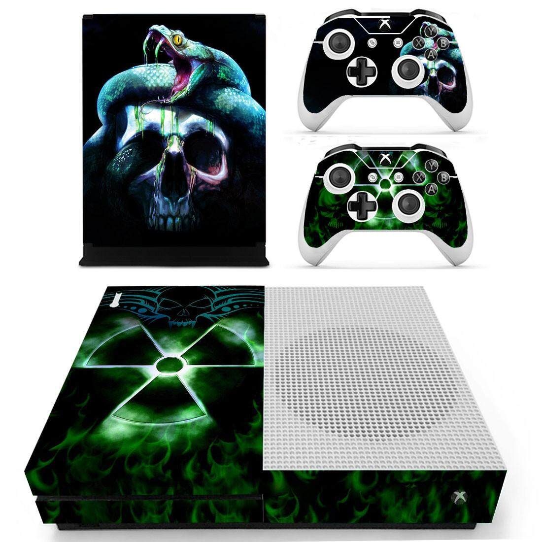 2 Controller Sticker + Skeleton Designer Skin For XBOX ONE S Gaming Console YS-xboxoneS-0134 YS-xboxoneS-0134