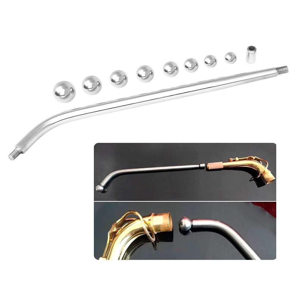 Saxophone Repair Tool Kit with 8pcs Sheet Metal Round Balls Sheet Metal Barrel Ball and Long Rod for Alto/Tenor Saxophone Wind Instrument