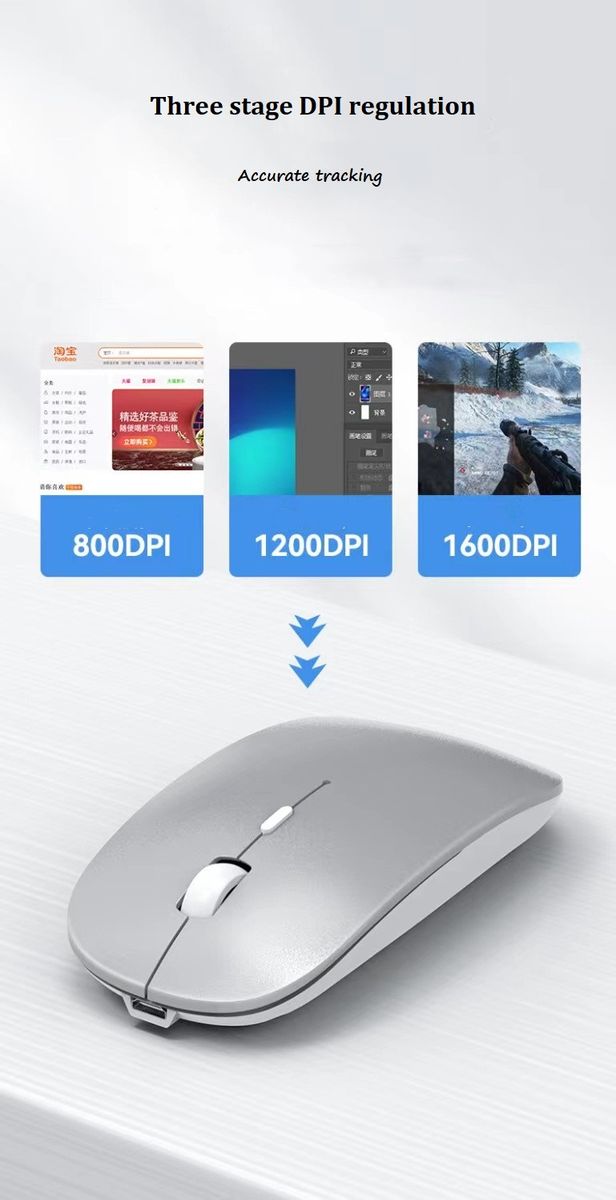 Wireless Bluetooth Mouse Mute Charging Version