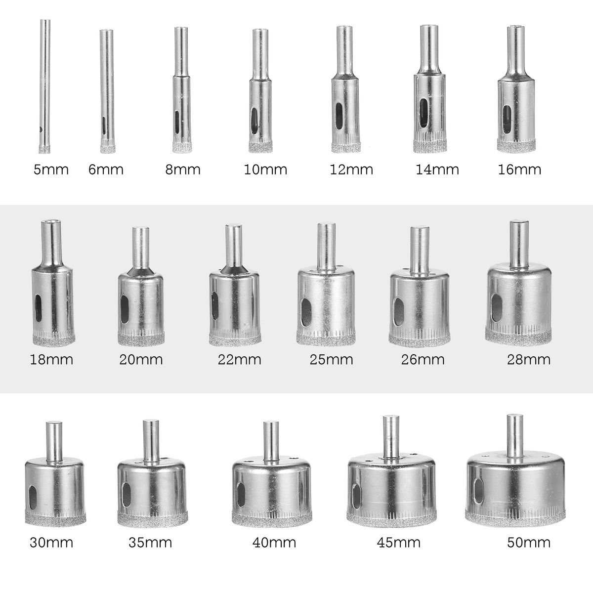 18Pcs Diamond Drill Bits For Ceramic, Diamond Hole  Drill