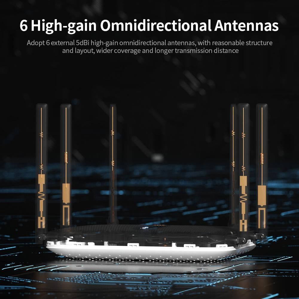 Xiaomi Redmi AC2100 Router 2.4G 5GHz Dual-Band Gigabit 2033Mbps WiFi Router WiFi Signal Amplifier with 6 High Gain Antennas