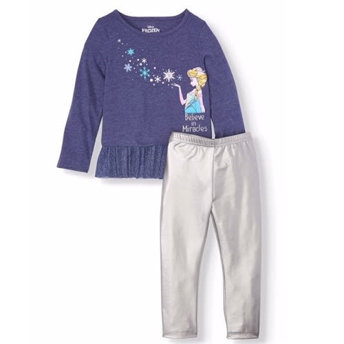 Frozen 2 Toddler Girls' Flounce Tunic & Metallic Legging Outfit Set