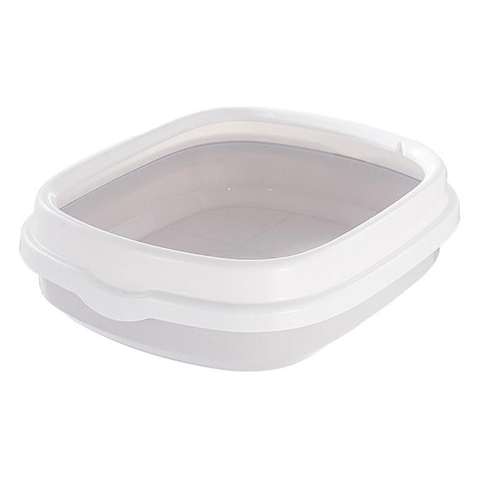 Cat Litter Box PP Plastic Hooded Litter Tray Pan Hooded Toilet Grey