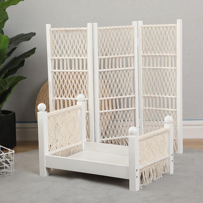 Newborn Props Baby Crib White Shooting Assisted Hanmade Background