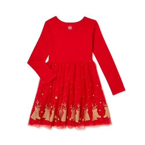 Girls Tutu Dress- Red