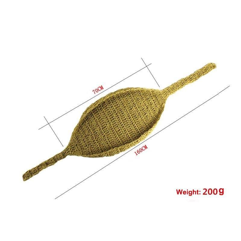 Newborn Baby Clothing Photography Props Photo Accessories Wool Net Bag Hammock Khaki