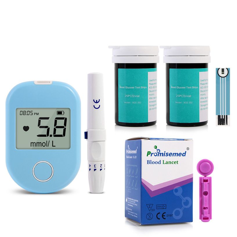 Blood Glucose Meter Glucometer Diabetic Blood Sugar Level Meter Diabetes Tester With Test Stripcet Medical Health Care Tool