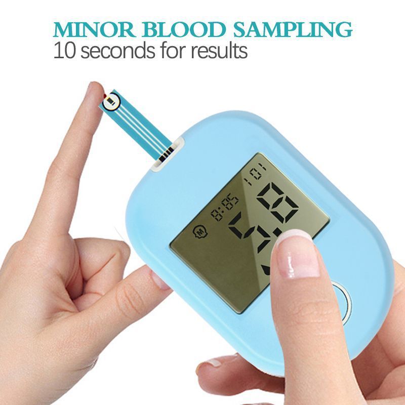 Blood Glucose Meter Glucometer Diabetic Blood Sugar Level Meter Diabetes Tester With Test Stripcet Medical Health Care Tool