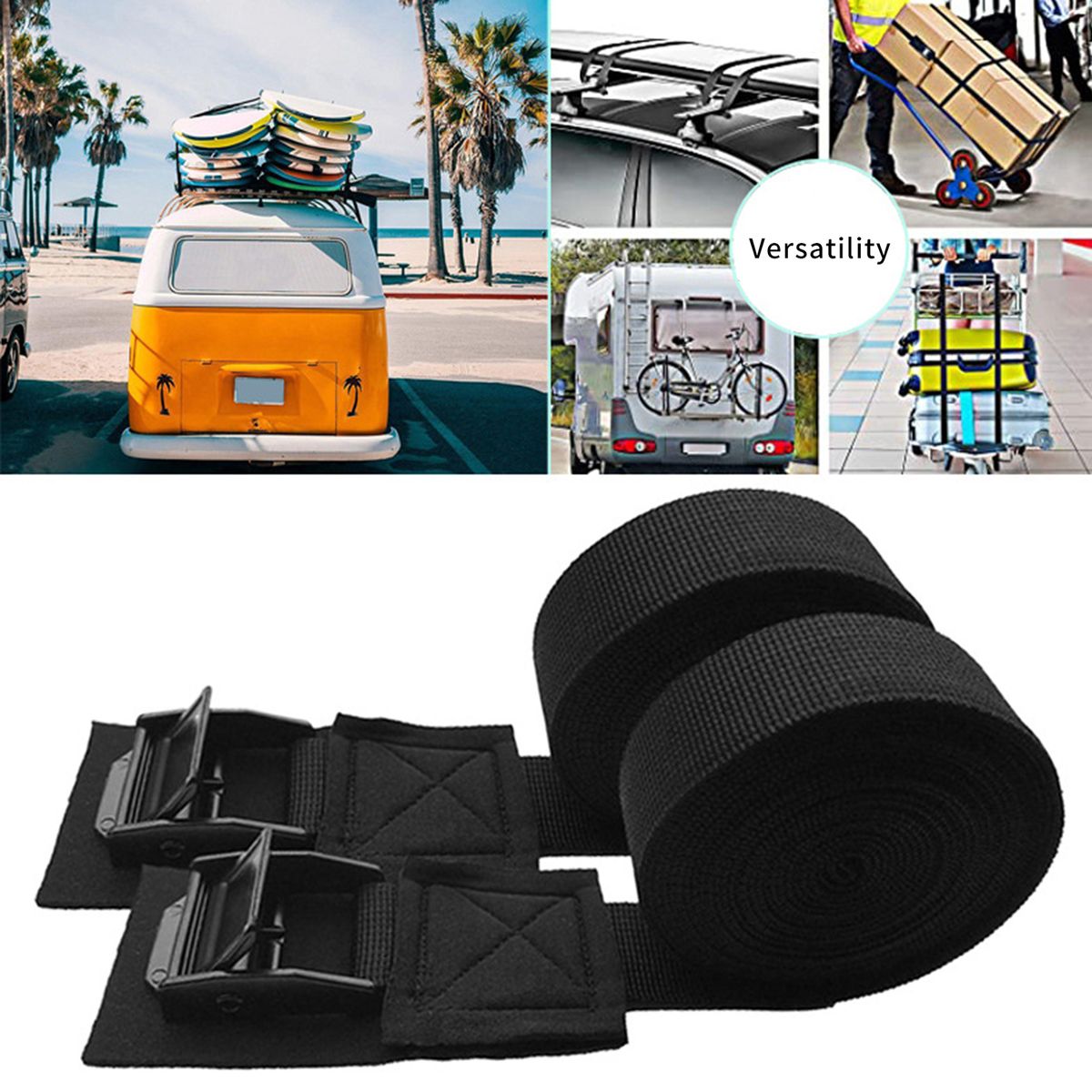 Tie Down Straps, Padded Cam Lock Buckle Lashing Straps For