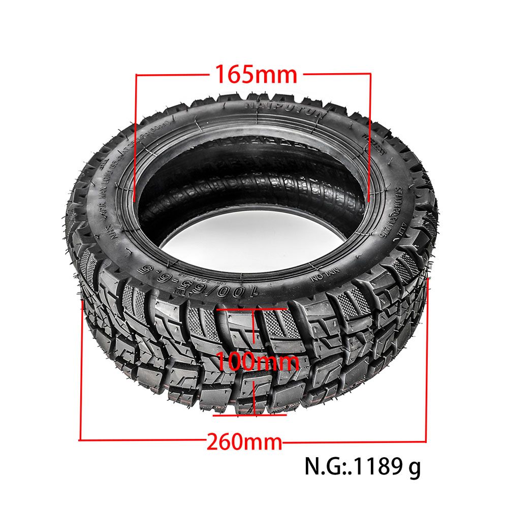 100/65-6.5 Thickened Vacuum Tire 11 Inch Electric Scooter
