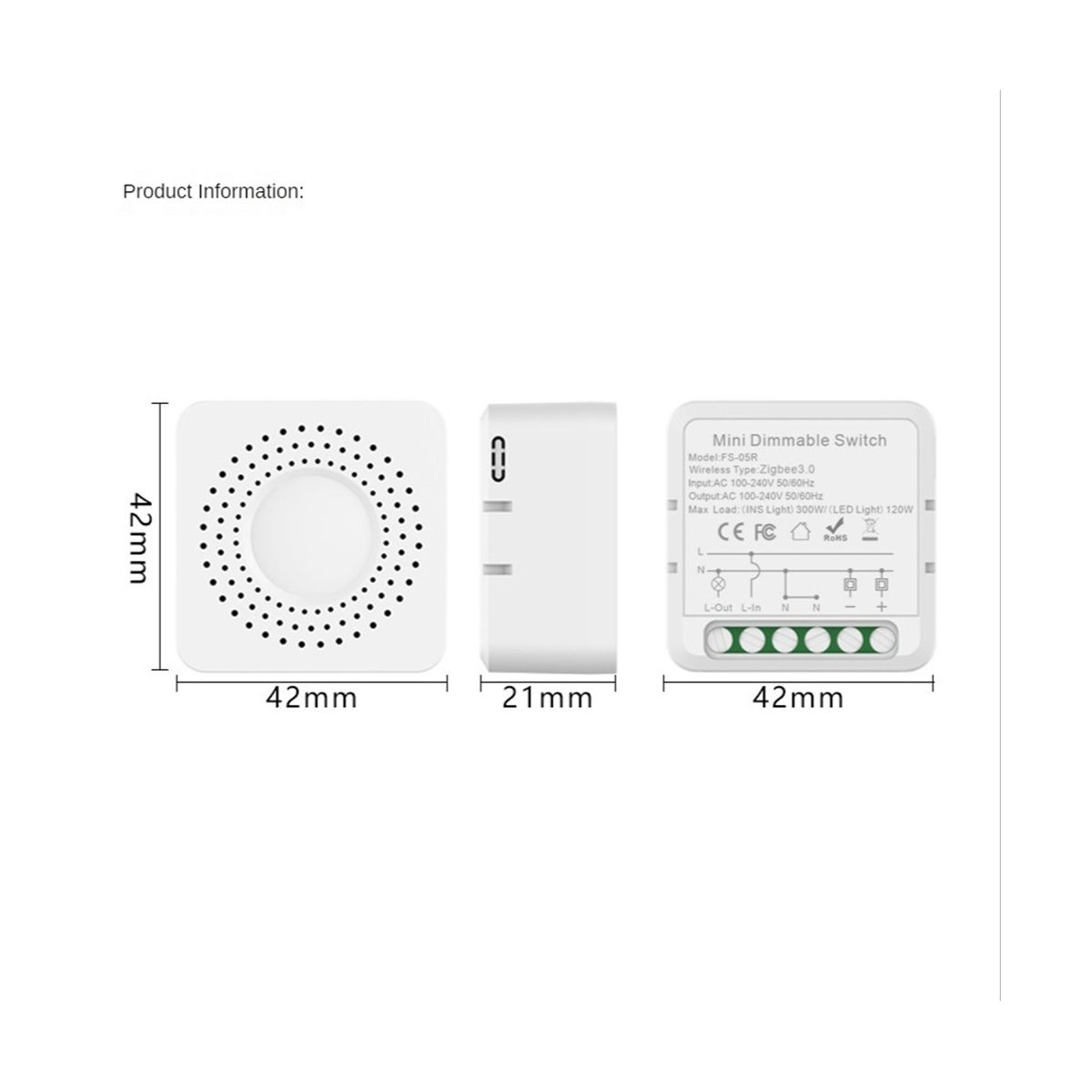 Tuya WiFi Smart Dimmers Switch Module Supports 2 Way