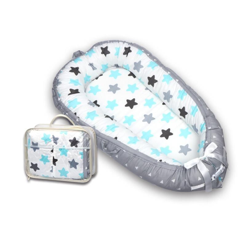 Portable Breathable Cotton Baby Lounger Nest For Co Sleeping