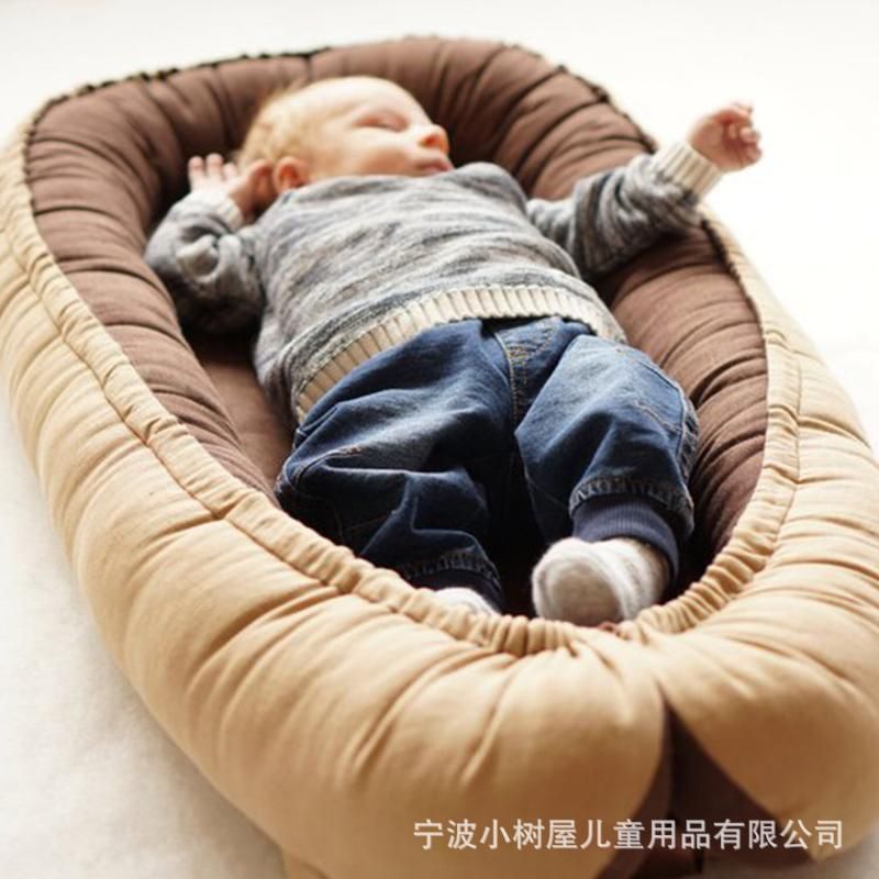 Portable Breathable Cotton Baby Lounger Nest For Co Sleeping