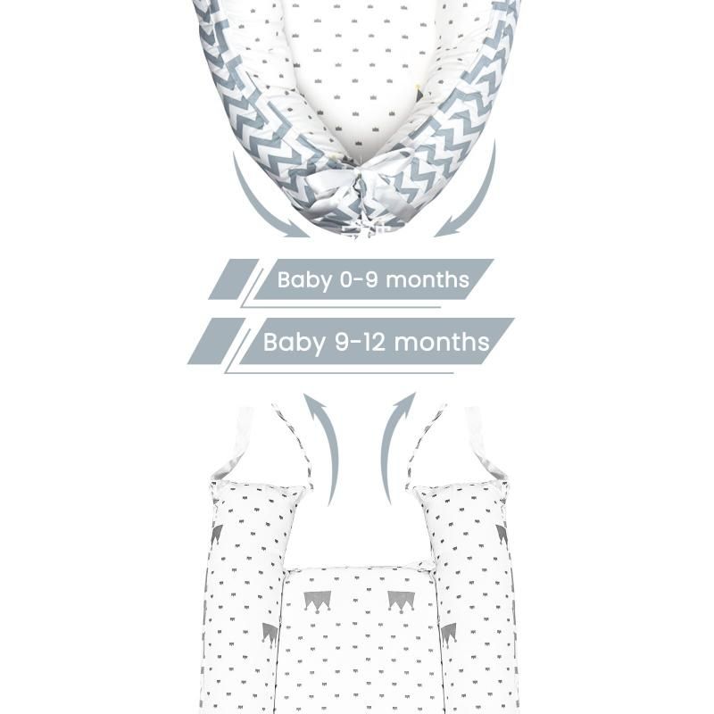 Portable Breathable Cotton Baby Lounger Nest For Co Sleeping