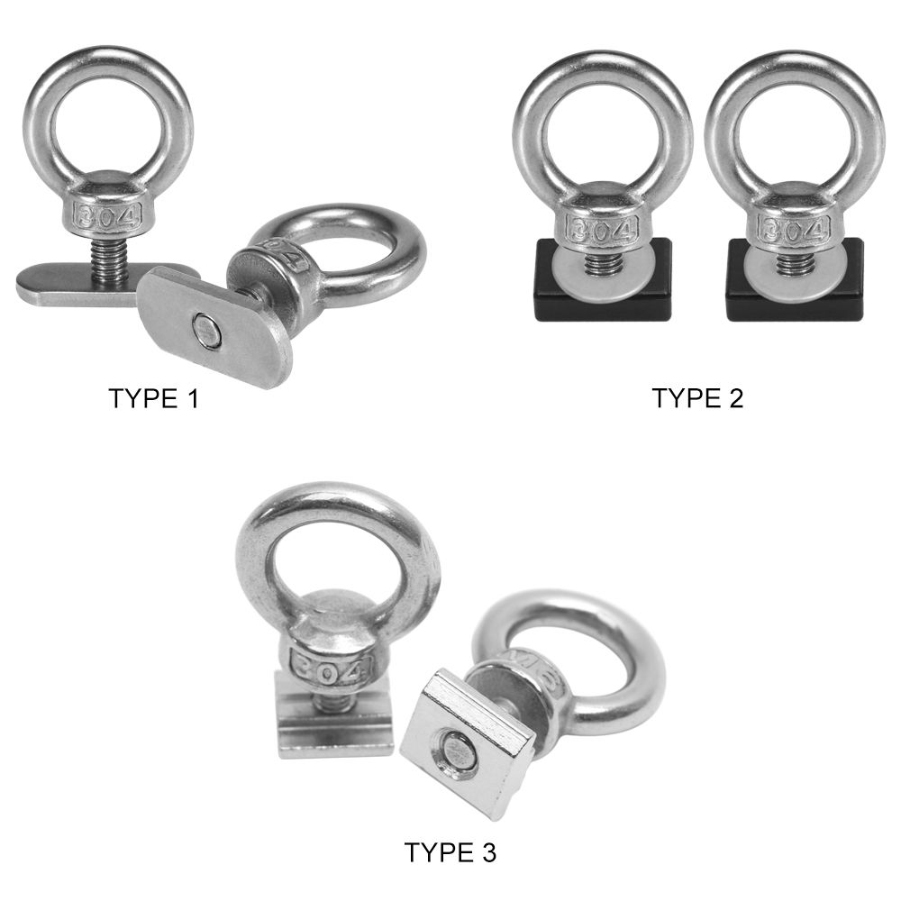 2 Pack Kayak Track Mount Tie Down Eyelet For Bungee Cord