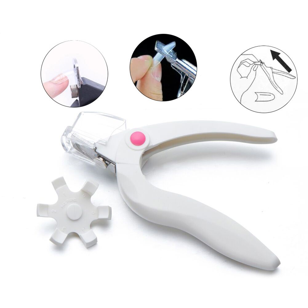 Nail Art Cuticle Clipper Cutter False Nail Tips French-White