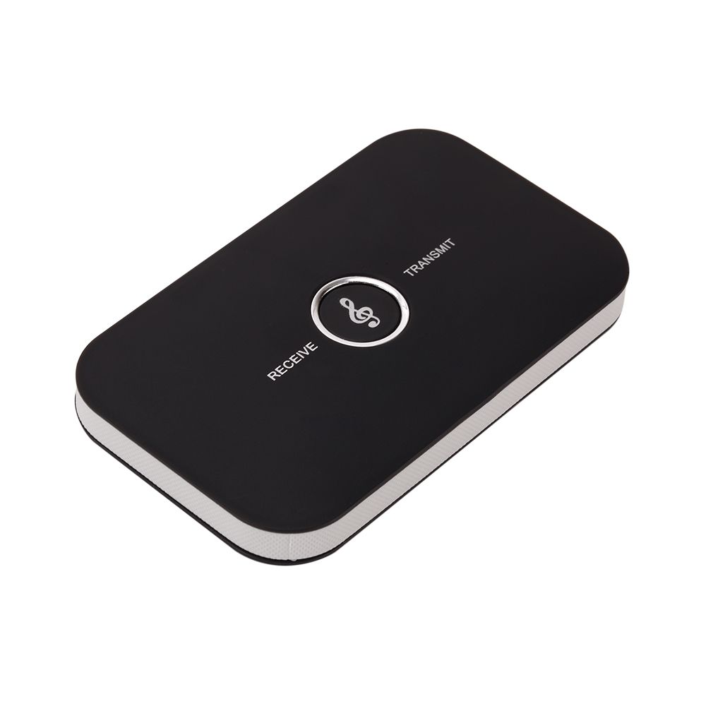B6 Bluetooth-Compatible Transmitter Receiver Wireless Audio Adapter For PC TV Headphone Car With 3.5mm AUX Music Receiver Sender Black