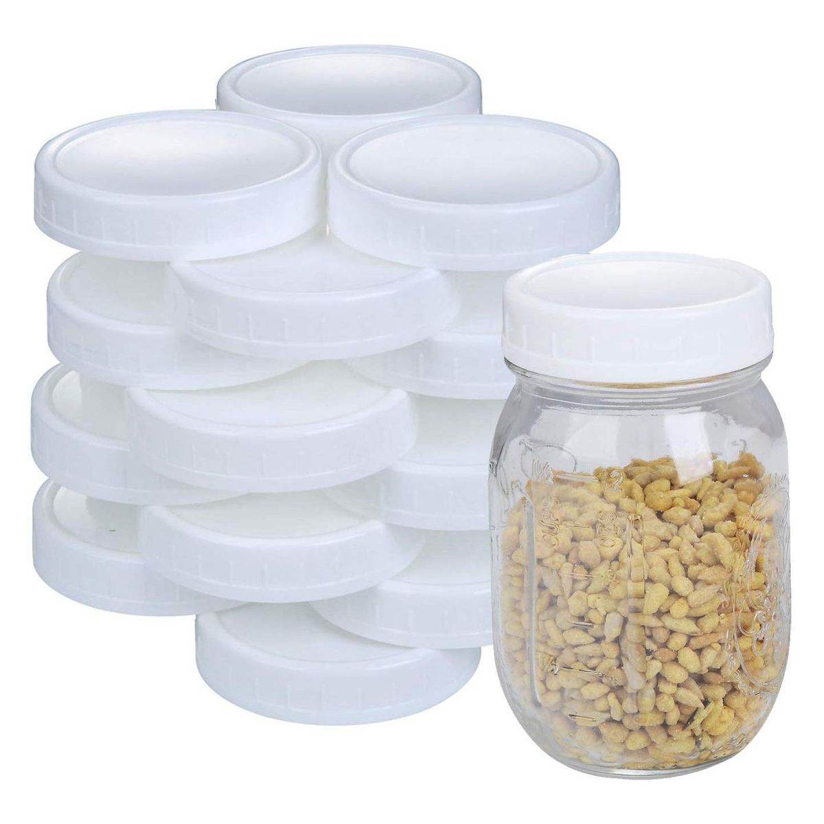 Regular Mouth Lids for Mason Jar Lids Plastic Storage Caps