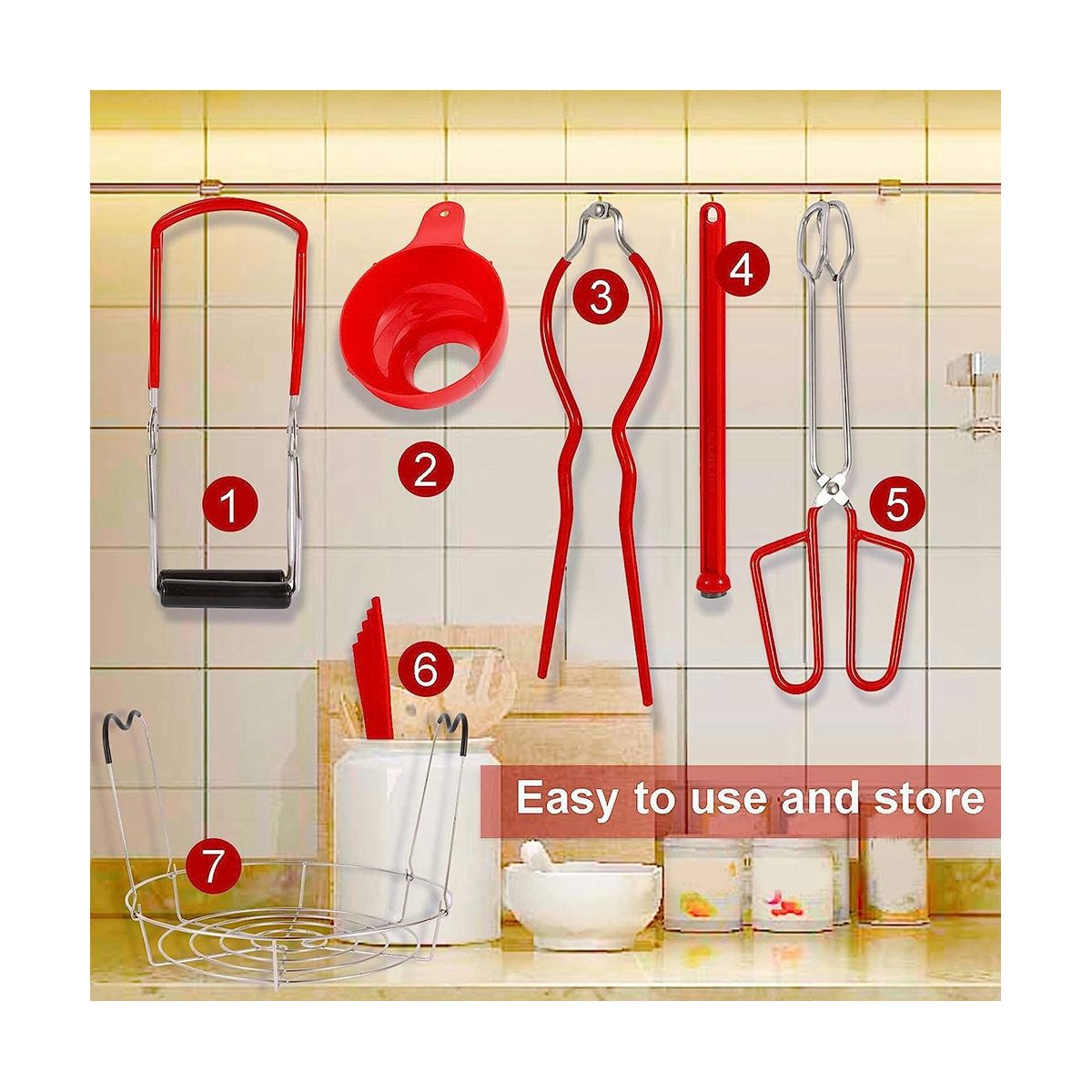Canning Kit - 7-Piece Canning Supplies Set, Cann