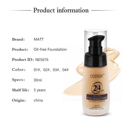 Liquid Foundation For Long-lasting Oil Control-1#