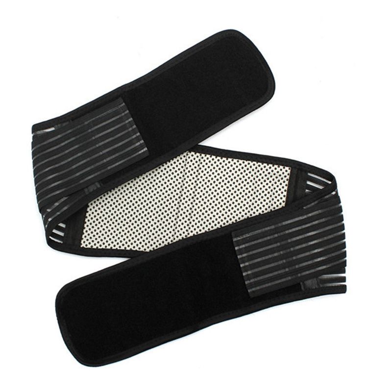 1Pcs Adjustable Neoprene Double Pull Lumbar Support Lower Back Belt Brace Pain Relief Band Waist Belt(#Beige)