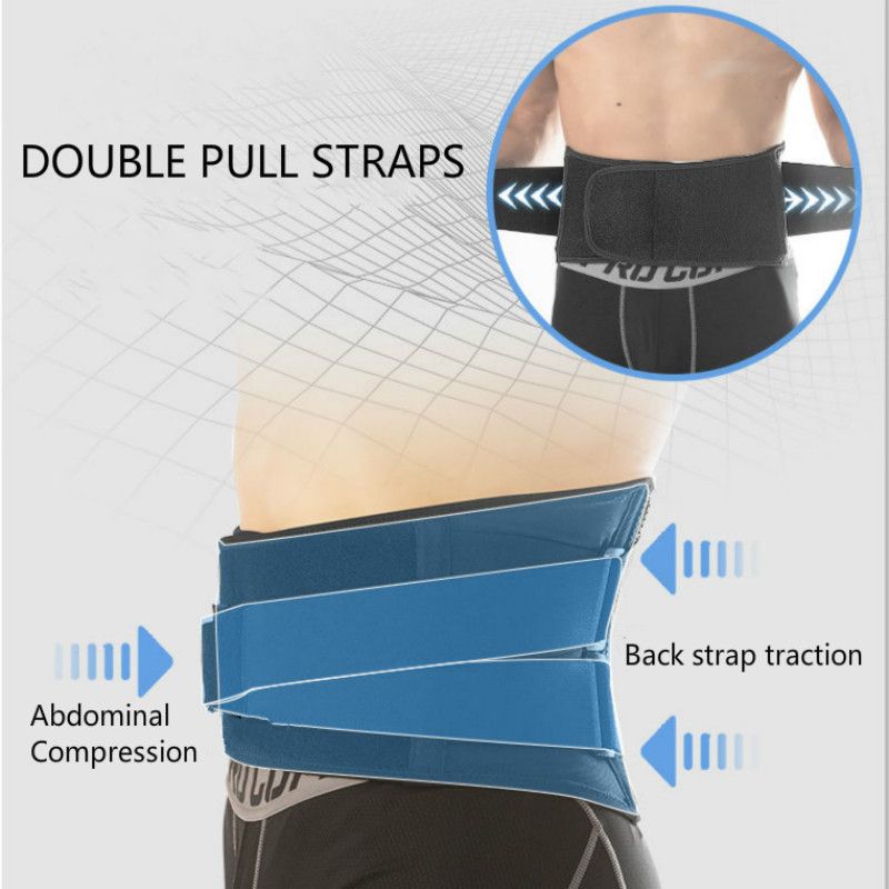 Medical Back Brace Waist Trainer Belt Spine Support Men Women Breathable Lumbar Corset Orthopedic Faja Lumbar Hombre Gym Belts(#black)