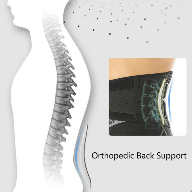 Medical Back Brace Waist Trainer Belt Spine Support Men Women Breathable Lumbar Corset Orthopedic Faja Lumbar Hombre Gym Belts(#black)