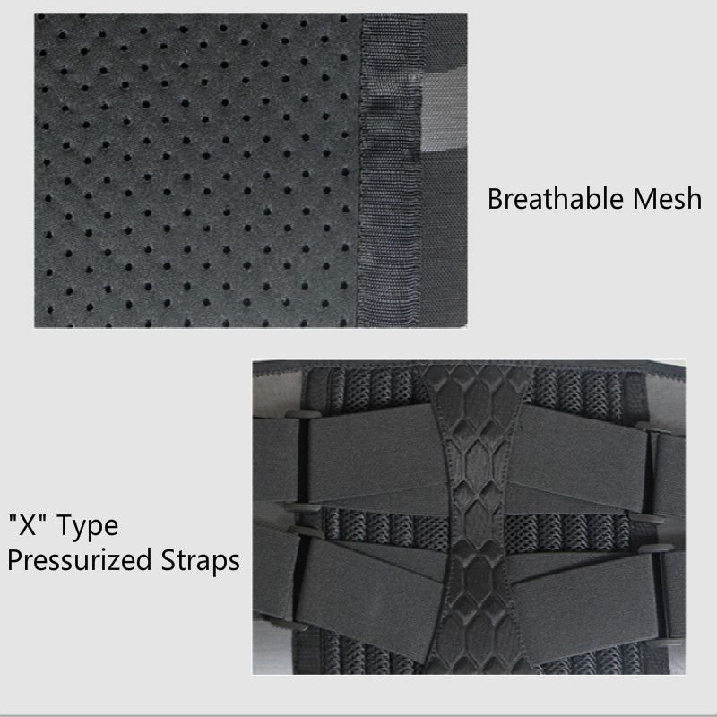 Medical Back Brace Waist Trainer Belt Spine Support Men Women Breathable Lumbar Corset Orthopedic Faja Lumbar Hombre Gym Belts(#black)