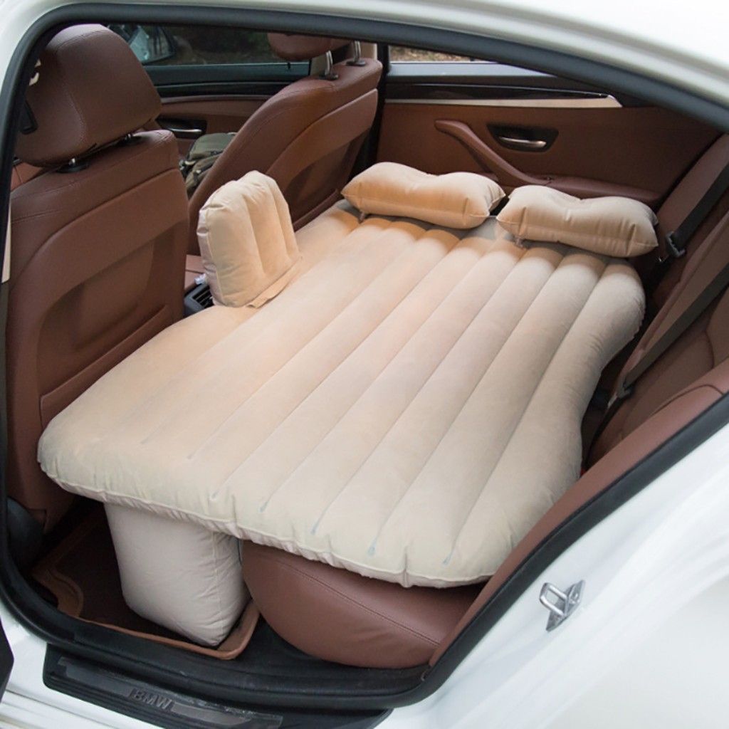 Inflatable Car Air Mattress Camping Inflation Bed Travel Air Bed Car Back Seat