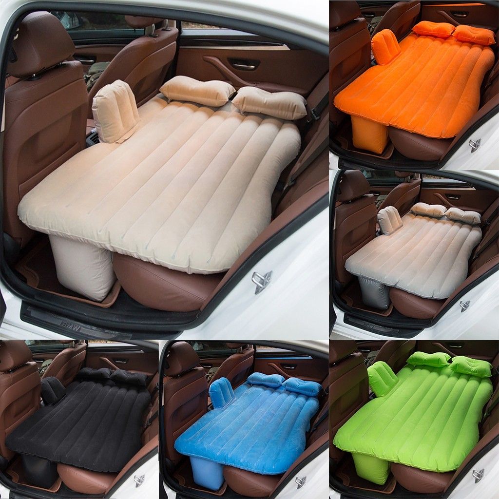 Inflatable Car Air Mattress Camping Inflation Bed Travel Air Bed Car Back Seat